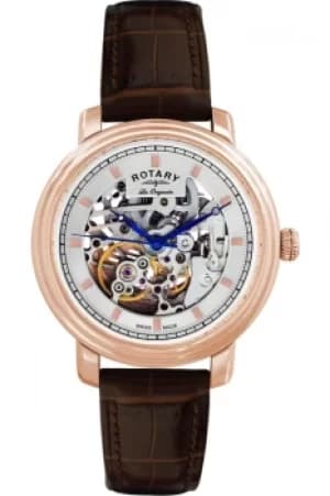 Mens Rotary Swiss Les Originales Jura Skeleton Automatic Watch GS90505/06
