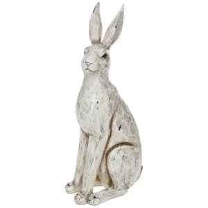 Large Country Cream Sitting Hare Ornament