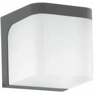 Loops - IP44 Outdoor Wall Light Anthracite Cast Aluminium 6W Built in LED Lamp