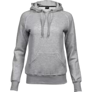 Tee Jays Womens/Ladies Raglan Hooded Sweatshirt (M) (Heather Grey)
