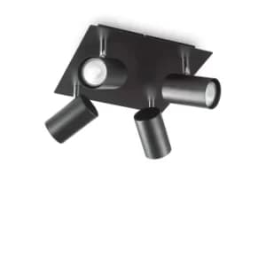 Spot 4 Light Ceiling Light Black