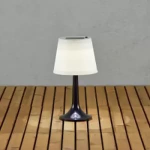 Konstsmide Lighting - Konstsmide Assisi Outdoor Solar Powered Table Light White, Black 0.5W led, IP44