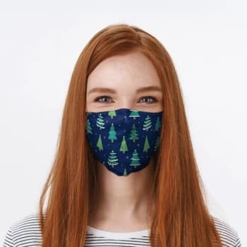 Christmas Trees Face Covering - Large