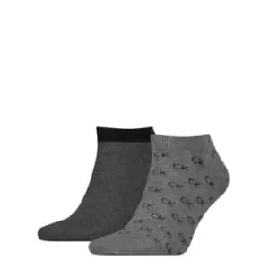 Calvin Klein Print 2P Sneaker Socks 2 Pack - Grey
