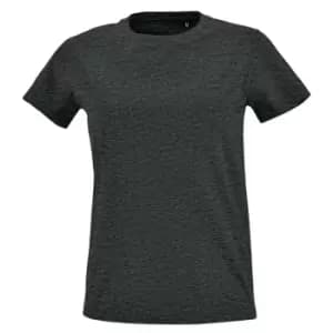 SOLS Womens/Ladies Imperial Fit Short Sleeve T-Shirt (M) (Charcoal Marl)