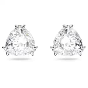 Millenia Stud Trilliant Cut Crystal White Rhodium Plated Earrings 5619498