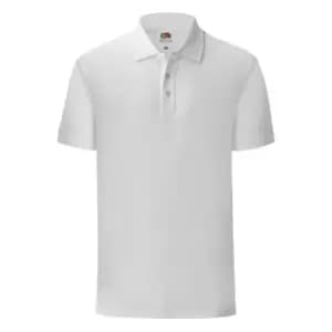 Fruit Of The Loom Mens Iconic Pique Polo Shirt (3XL) (White)