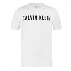 Calvin Klein Performance Logo Crew Neck T Shirt - Lt Grey Hth 074