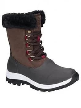Muck Boots AprÈS Lace Mid Arctic Grip Welly Boots - Brown