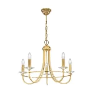 Imperial Classic 5 Arm Chandelier English Brass, 5x E14
