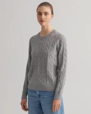 GANT Lambswool Cable Crew Neck Sweater