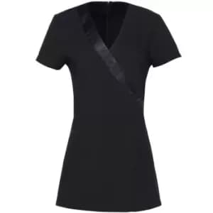 Premier Womens/Ladies Rose Beauty & Spa Wrap Satin Trim Tunic (6) (Black)
