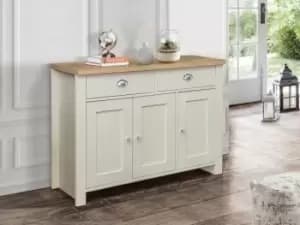 Birlea Highgate Cream and Oak Effect 3 Door 2 Drawer Sideboard Flat Packed