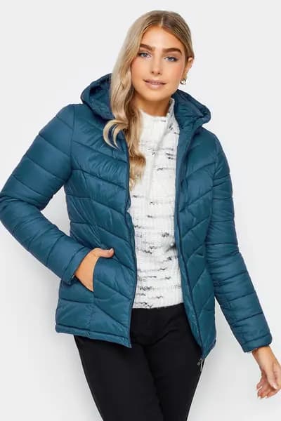 M&Co Quilted Jacket Teal