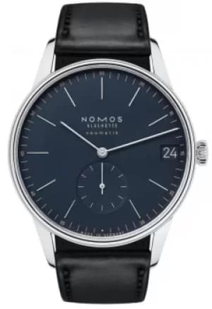 Nomos Glashutte Watch Orion Neomatik 41 Date Midnight Blue Sapphire Crystal