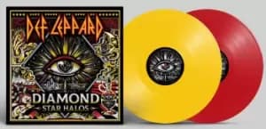 Def Leppard Diamond star halos LP red yellow