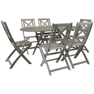 Charles Bentley Isla Hardwood 6-Seater Outdoor Dining Set