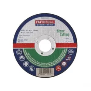 Faithfull FAI1153S Stone Cut Off Disc 115 x 3.2 x 22.23mm