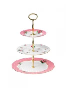 Royal Albert Cheeky Pink Vintage cake stand Pink