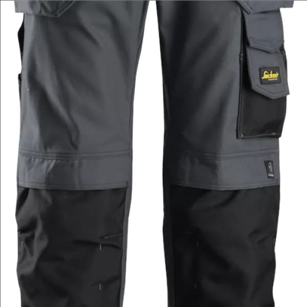 Snickers Craftsmen Holster Pockets Trousers, Canvas+ - Steel Grey/Black - Waist 30" Inside leg 30"