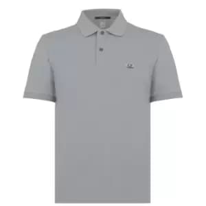 CP COMPANY Short Sleeve Polo Shirt - Grey