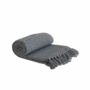 Emma Barclay Honeycomb Throw 50 x 60" Charcoal