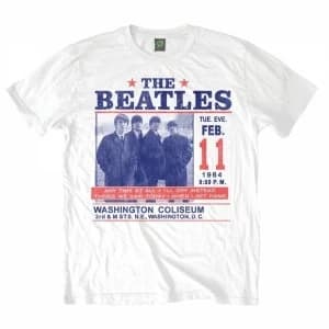 The Beatles Washington Coliseum Mens White T-Shirt XX Large