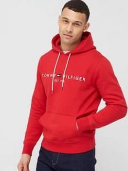 Tommy Hilfiger Tommy Logo Hoodie - Primary Red, Primary Red, Size 2XL, Men