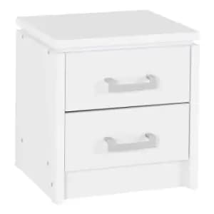 Seconique Charles 2 Drawer Bedside - White