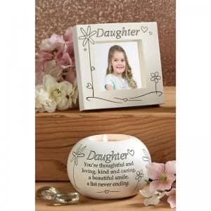 Said With Sentiment Daughter Frame & Tea Light Scented Candle Set