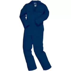 Portwest Mens Bizweld Flame Retardant Coverall / Workwear (Pack of 2) (S x Long) (Navy) - Navy