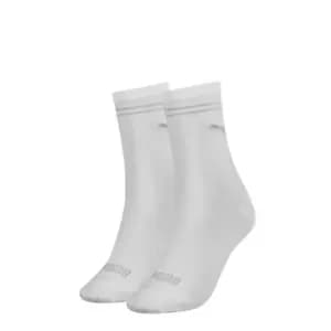 Puma 2 Pack Classic Socks Womens - White