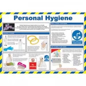 Personal Hygiene’ Sign; Laminated Paper; Safety Poster 590mm