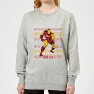 Marvel Iron Man Womens Christmas Sweatshirt - Grey - 3XL