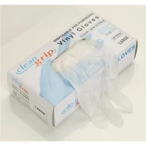 Vinyl Gloves Medium Disposable Powder Free Clear 50 Pairs