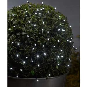 Smart Solar 100 LED Solar-Powered String Lights - White