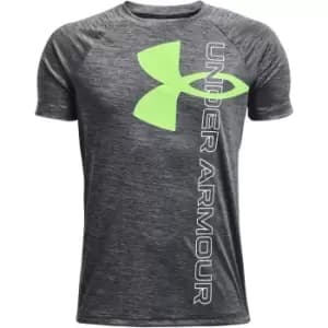 Under Armour Tech Split Logo T Shirt Juniors - Grey