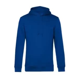 B&C Mens Organic Hooded Sweater (M) (Royal Blue)