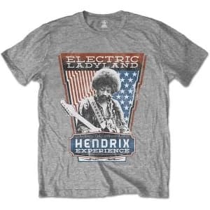 Jimi Hendrix - Electric Ladyland Unisex Large T-Shirt - Grey