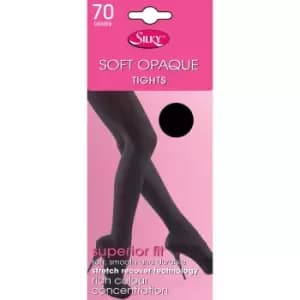 Silky Womens/Ladies Opaque 70 Denier Tights (1 Pair) (Medium (36a-42a)) (Black)