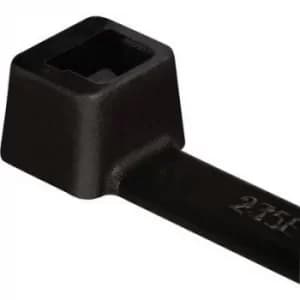 HellermannTyton 111-01960 T18R-W-BK-C1 Cable tie 100 mm 2.50 mm Black Weatherproof 100 pc(s)