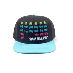 Space Invaders - Formation Unisex Dual Pop-Lock Fitting Strap Cap - Black/Turquoise