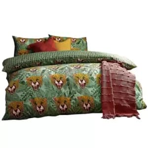 Furn Untamed Cheetah Duvet Cover Set (King) (Green)