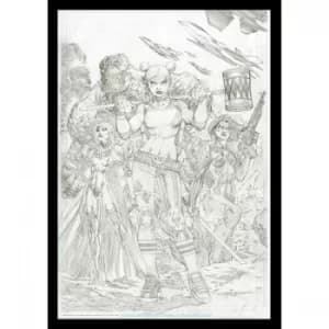 DC Comics Art Print Harley Quinn Comic Book Art Print 42 x 30 cm