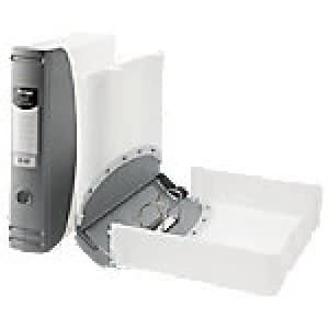 Hermes Box File Foolscap 2 ring 75mm Silver