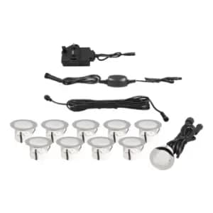 Zink BARU Stainless Steel 10 x LED Smart Colour Changing & White Deck Light