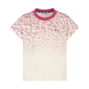Ombre Print Cotton T-Shirt with Short Sleeves
