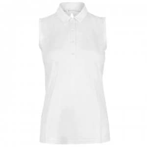 Slazenger Sleeveless Polo Shirt Ladies - White
