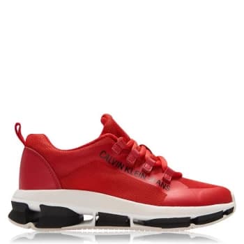 Calvin Klein Jeans Leory Mesh Trainers - Red