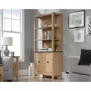 Teknik Office Home Study 3 Shelf Bookcase Dover Oak Finish Slate